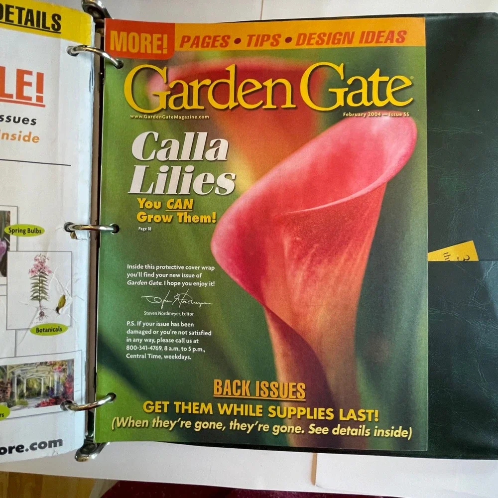 Garden Gate Magazine 2004 Full Year Issues 55-60 with Green Collector Binder